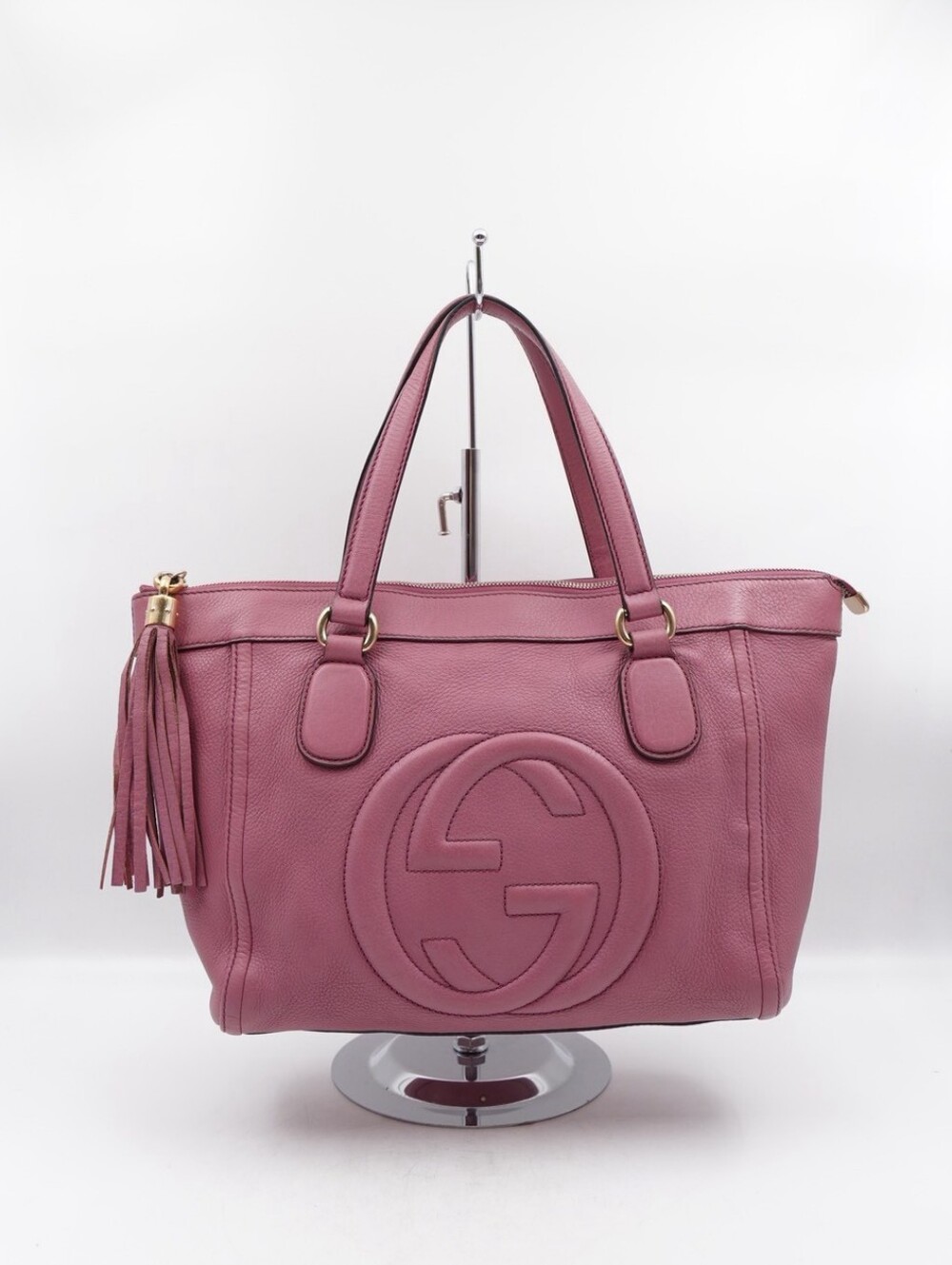 CP52 💟 Gucci Small Leather Soho Working Tote Bag